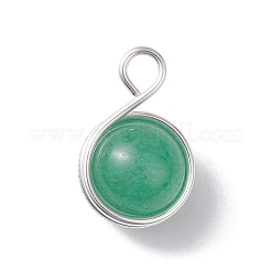Natural Mixed Gemstone Copper Wire Wrapped Pendants&nbsp;PALLOY-JF02604-01