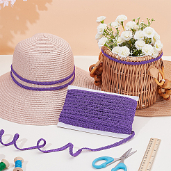 Polyester Braided Lace Trim&nbsp;OCOR-WH0110-14A