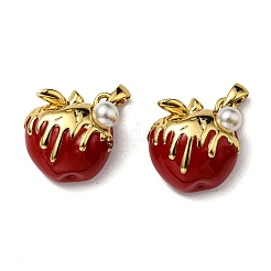 Rack Plating Brass Enamel Pendants&nbsp;KK-D026-35G