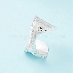 Alloy Twist Open Cuff Bangle for Women&nbsp;BJEW-F451-01S