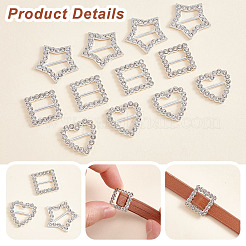 AHADEMAKER 60Pcs 3 Style Alloy Crystal Rhinestone Shoe Decoration&nbsp;FIND-GA0002-81