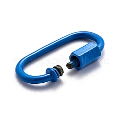Spray Painted Brass Screw Carabiner Lock Clasps&nbsp;KK-B032-05