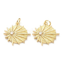 Brass Micro Pave Clear Cubic Zirconia Pendants&nbsp;ZIRC-P200-16