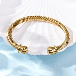 304 Stainless Steel Cuff Bangles&nbsp;BJEW-P310-17G