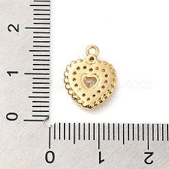 Brass Micro Pave Cubic Zirconia Pendants&nbsp;KK-E082-04G