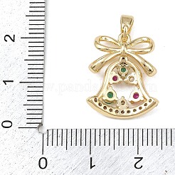 Christmas Brass Micro Pave Cubic Zirconia Pendants&nbsp;LS-KK-K413-02G