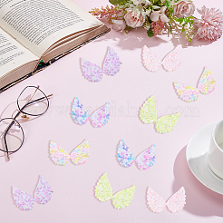 30Pcs 5 Colors Wing Polyester and Sequins Computerized Embroidery Cloth Iron on/Sew on Patches&nbsp;DIY-GF0012-54