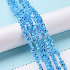 Handmade Millefiori Glass Bead Strands&nbsp;LAMP-J035-4mm-71
