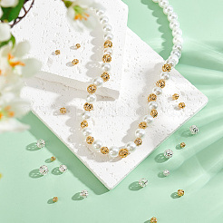 80Pcs 8 Styles Long-Lasting Plated Hollowed Brass Beads&nbsp;KK-PH0006-75