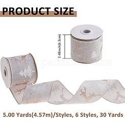 30 Yards 6 Styles Polyester with Plastic Ribbons&nbsp;OCOR-FH0001-58
