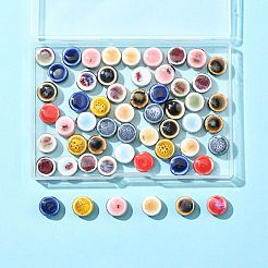 56Pcs 11 Colors Handmade Porcelain Beads&nbsp;PORC-FS0001-32