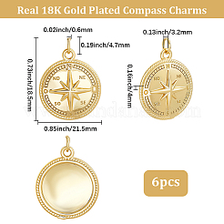 6Pcs Brass Pendants&nbsp;KK-BBC0021-85