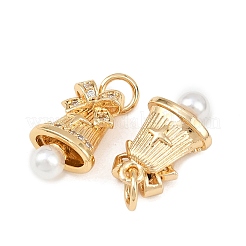 Brass Micro Pave Cubic Zirconia Pendants&nbsp;KK-K407-52G