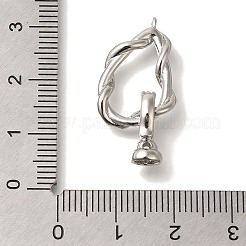 Brass Fold Over Clasps&nbsp;KK-K389-028P