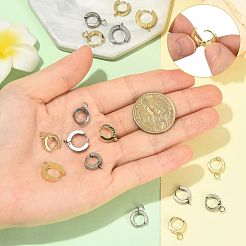 16Pcs 201 Stainless Steel Huggie Hoop Earrings Findings&nbsp;STAS-FS0002-26A