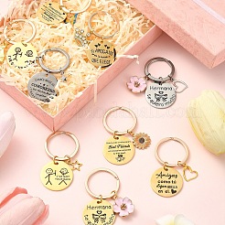 Alloy Enamel & 304 Stainless Steel Keychain&nbsp;KEYC-YW00094-01