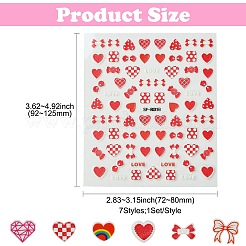 7 Sheets 7 Styles Valentine's Day Theme Paper Nail Art Sticker&nbsp;DIY-CJ0002-86