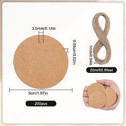 200Pcs Blank Kraft Paper Gift Tags&nbsp;CDIS-SP0001-10B