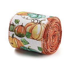 5 Yards Thanksgiving Day Printed Polyester Wired Ribbon&nbsp;LS-OCOR-K009-01A