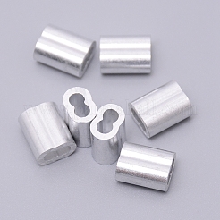 DIN6063 Aluminum Slide Charms/Slider Beads&nbsp;ALUM-WH0166-02F