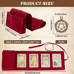 2Pcs Rectangle Velvet Tarot Cards Storage Bags&nbsp;TP-CN0001-16B