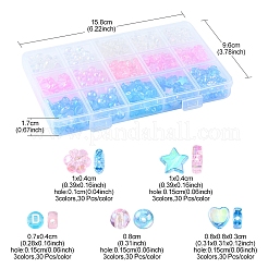 450Pcs 15 Style Transparent Acrylic Beads&nbsp;TACR-FS0001-30