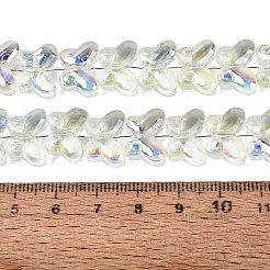 Baking Paint Electroplate Transparent Glass Beads Strands&nbsp;EGLA-Q136-03A-04