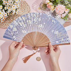 Bamboo Folding Fan&nbsp;AJEW-WH20054-297A