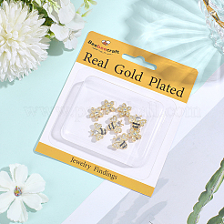 8Pcs 2 Styles Brass Micro Pave Cubic Zirconia Beads&nbsp;KK-BBC0024-71