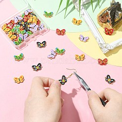 50Pcs 5 Colors Printed Alloy Connector Charms&nbsp;FIND-CJ0004-60