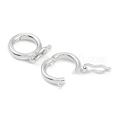 Anti-Tarnish Rhodium Plated 925 Sterling Silver Twister Clasps&nbsp;STER-K173-26P