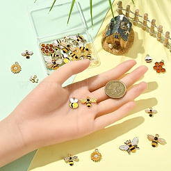 30Pcs 10 Styles Alloy Enamel Pendants&nbsp;ENAM-YW0005-91