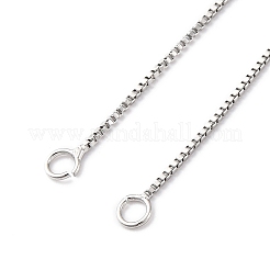 1MM Brass Box Chain Necklace Making&nbsp;NJEW-D302-79P
