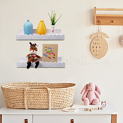Wooden Children's Bedroom Wall Storage Rack&nbsp;AJEW-WH0673-58