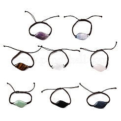 Natural Gemstone Beads Braided Bead Bracelets&nbsp;BJEW-Q070-01