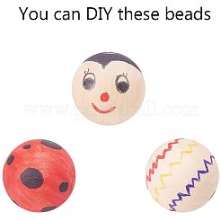 Round Unfinished Wood Beads&nbsp;WOOD-PH0008-14