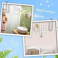 60Pcs Acrylic Mirror Wall Stickers&nbsp;AJEW-SP0001-20A