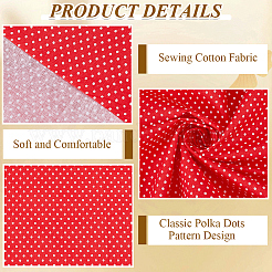 1M Polka Dot Pattern Cotton Fabric&nbsp;DIY-CY0003-52A