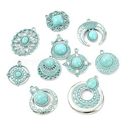 20Pcs 10 Styles Bohemia Styles Alloy & Acrylic Pendants&nbsp;FIND-CJ0005-70