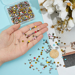 300Pcs Flat Round Baking Paint  Zinc Alloy Snap Rivet Butt Screw&nbsp;FIND-GF0009-30B
