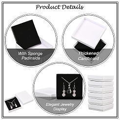 6Pcs Square Cardboard Necklace Box&nbsp;CBOX-YW0001-05E