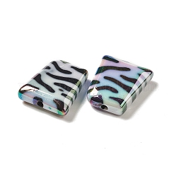 UV Plating Opaque Rainbow Iridescent Acrylic Beads&nbsp;PACR-D069-08