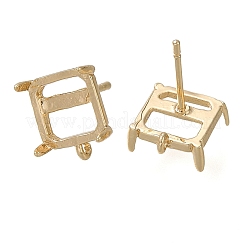 Rack Plating Brass Stud Earring Findings&nbsp;KK-NH0001-14KCG