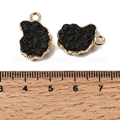Dyed Synthetic Lava Rock Pendants&nbsp;G-P614-05G-02