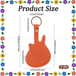 Leather Guitar Pick Holder Keychain&nbsp;AJEW-WH20816-061AB-03