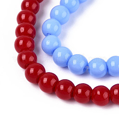 Opaque Solid Color Glass Beads Strands&nbsp;GLAA-N058-4mm-A01
