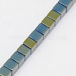Electroplate Non-magnetic Synthetic Hematite Beads Strands&nbsp;G-J170A-4x4mm-05