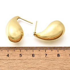 Rack Plating Brass Twist Teardrop Stud Earrings for Women&nbsp;X-EJEW-K247-02G