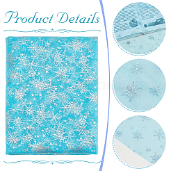 Snowflake Pattern Nylon Fabric&nbsp;DIY-WH0084-85C