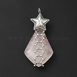 Natural Rose Quartz Pendants&nbsp;G-G870-03P